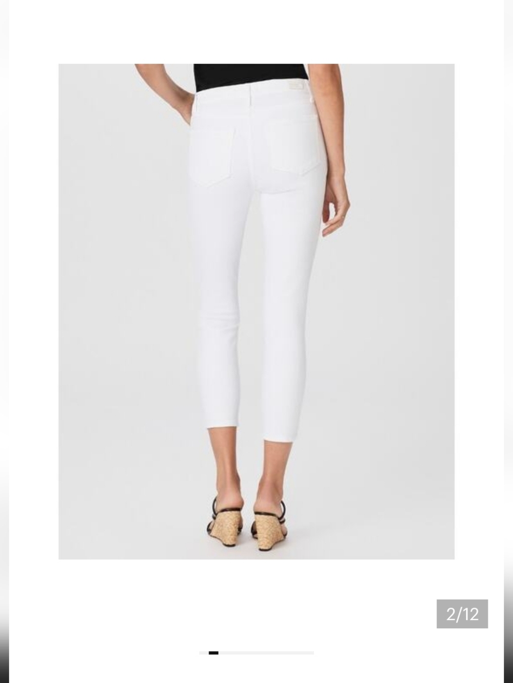 Paige White Hoxton Ankle Skinny Jeans